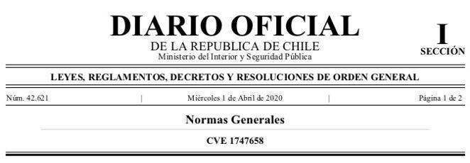 Publicación en Facebook del Ministerio de Justicia y Derechos Humanos