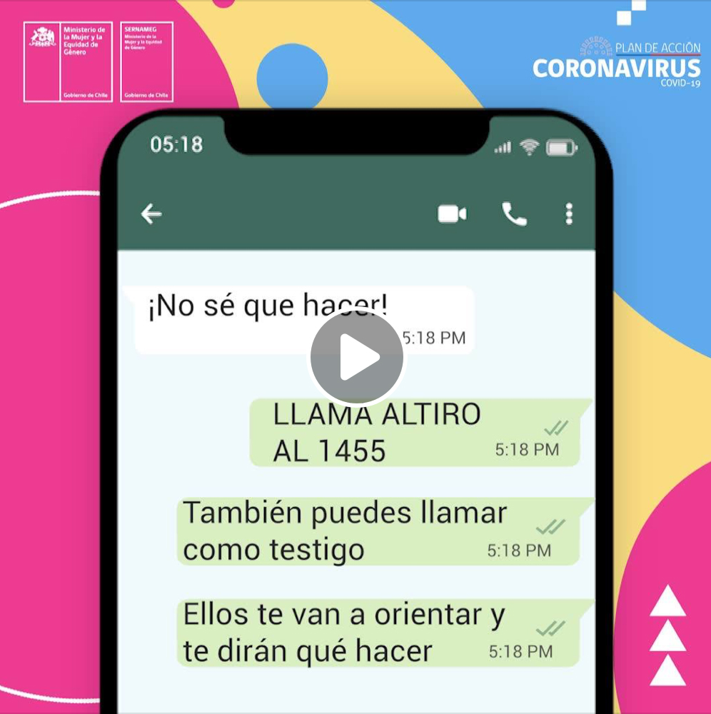 Publicación en Facebook del Servicio Nacional de la Mujer y la Equidad de Género