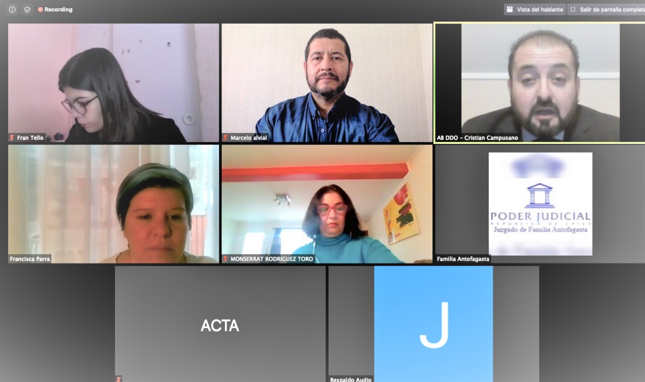 Consultorio Jurídico Centro comparece por videollamada a audiencia de familia