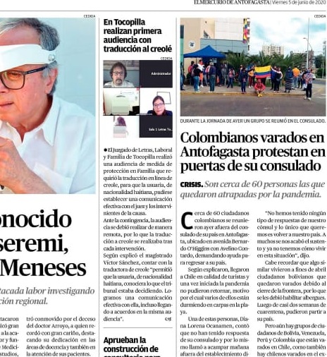 Consultorio Jurídico de Tocopilla en El Mercurio de Antofagasta