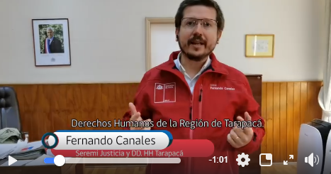 Vídeo sobre la CAJTA del Seremi de Justicia y Derechos Humanos de Tarapacá. Fernando Canales