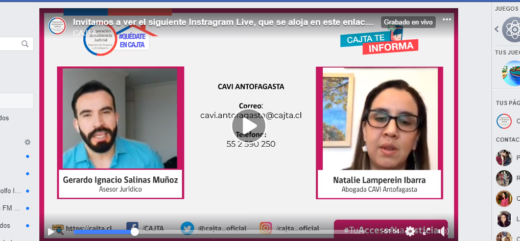 Invitamos a ver nuestro Instragram Live sobre la CAJTA y violencia intrafamliar