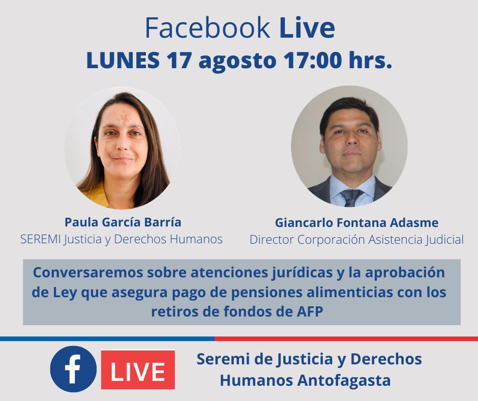 Invitamos para este lunes 17 de agosto a las 17:00 horas