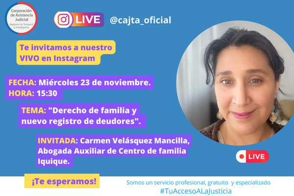 Te invitamos a nuestro VIVO en Instagram