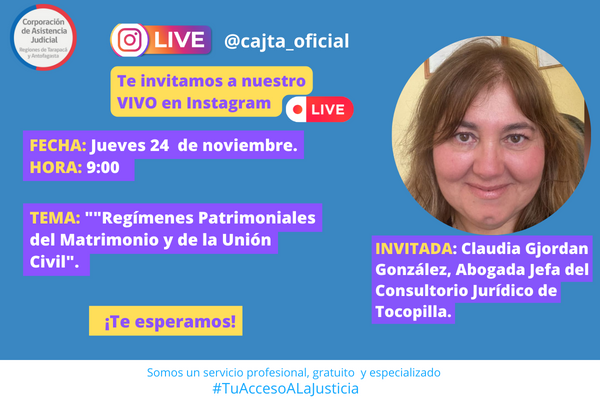 Te invitamos a nuestro VIVO en Instagram 
