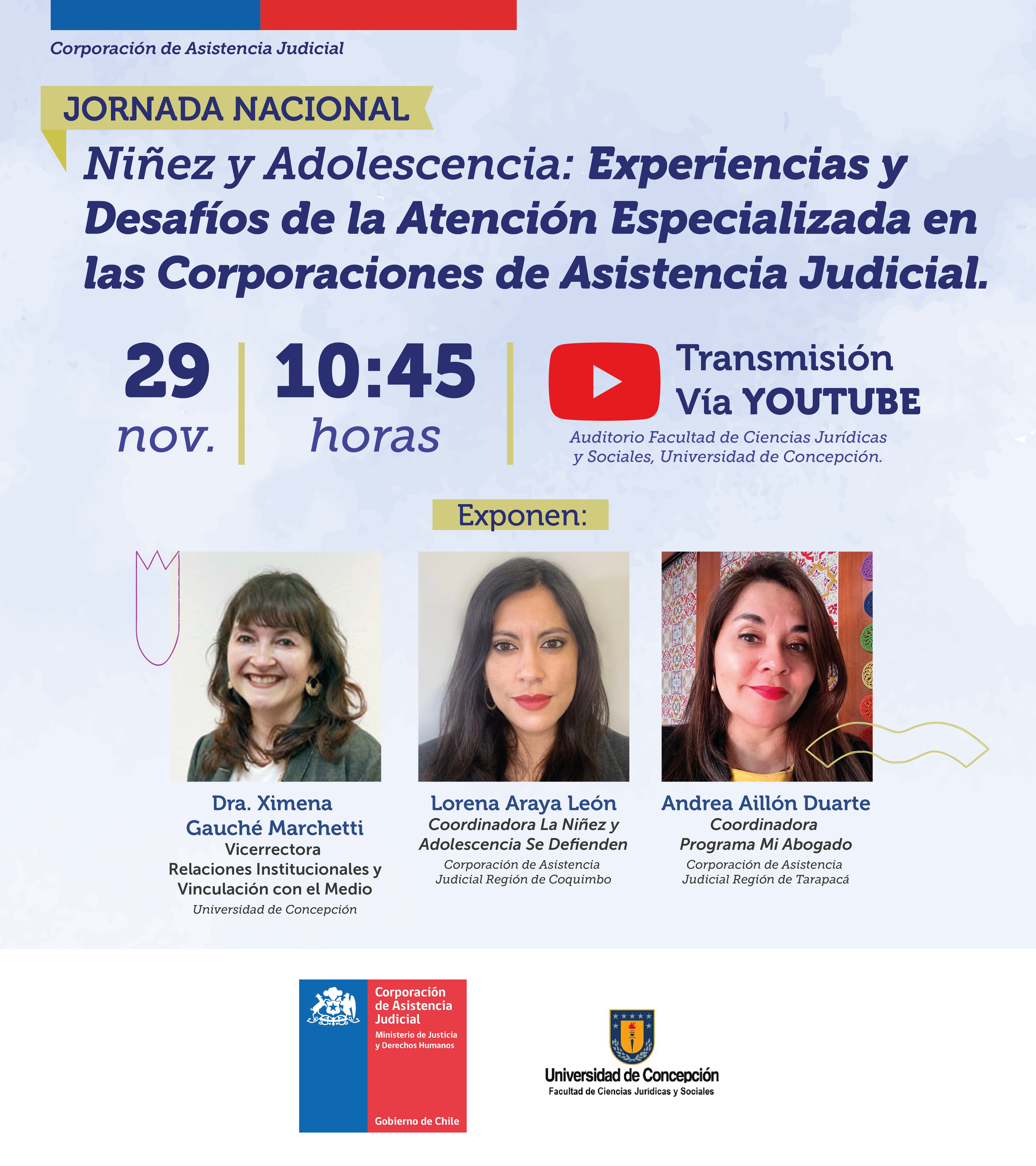Te invitamos a la Jornada Nacional de las Corporaciones de Asistencia Judicial e