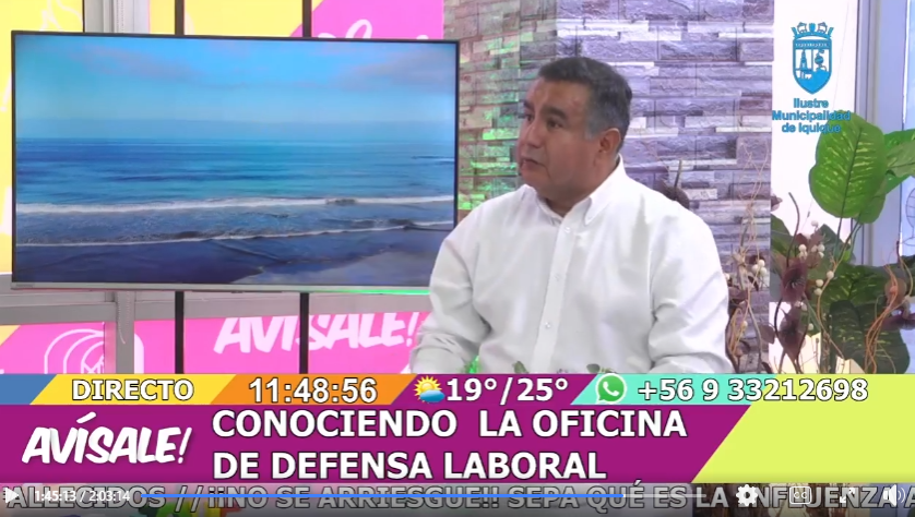 Oficina de Defensa Laboral de Tarapacá informa en canal RTC y Radio Municipal de Iquique