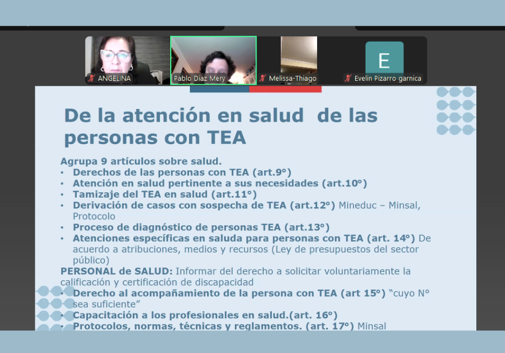 CAJTA -SENADIS de Antofagasta brinda charla sobre la ley TEA 21.545