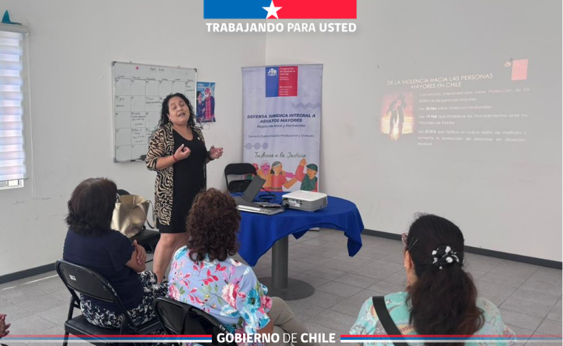Equipo de CAJTA realiza capacitación a mujeres cuidadoras de la ciudad de Arica