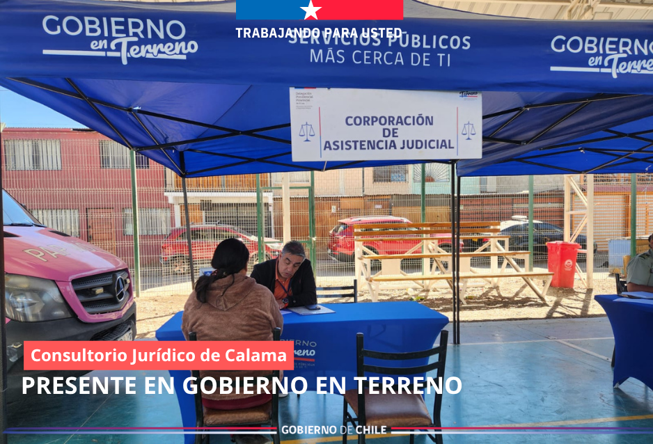 Consultorio Jurídico de Calama fue parte de los servicios que participaron en el Gobierno en Terreno