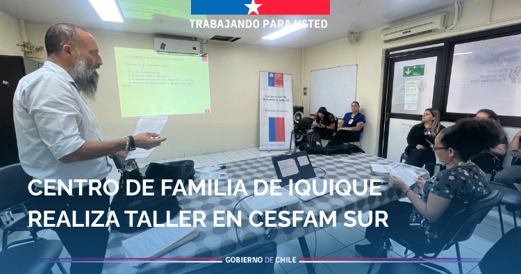 Centro de Familia de Iquique realiza taller sobre derechos de familia en CESFAM Sur