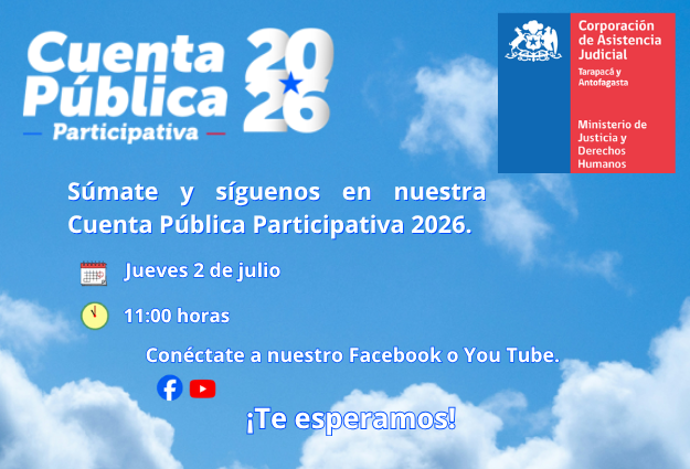 Te invitamos a seguir nuestra Cuenta Pública Participativa 2026