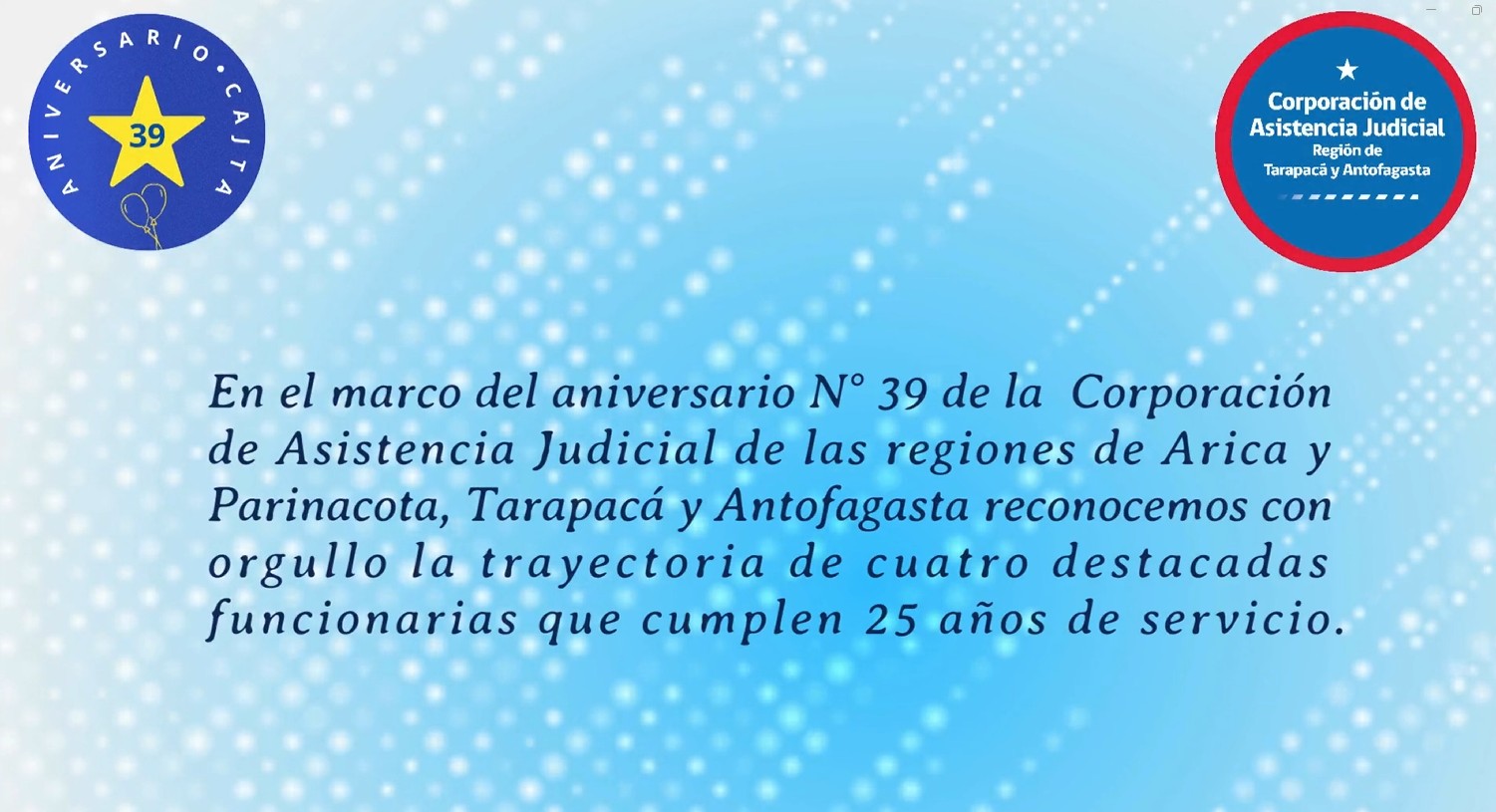 En el aniversario, la CAJTA reconoce a quienes cumplen 25 años de servicio