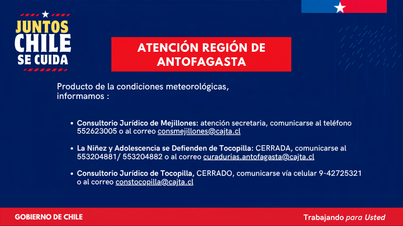 ATENCIÓN REGIÓN DE ANTOFAGASTA